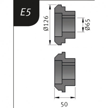 Rolki gnące Typ E5, 126 x 65 x 50 mm