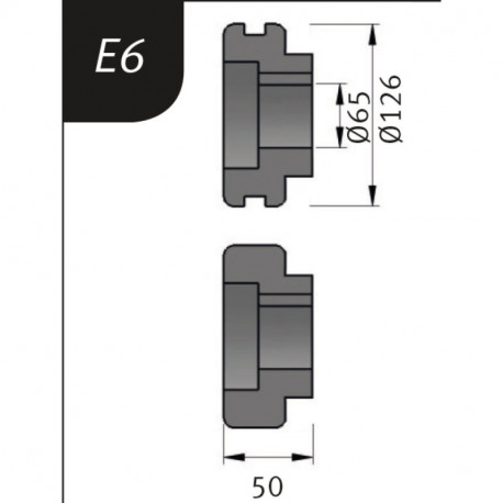 Rolki gnące Typ E6, 126 x 65 x 50 mm