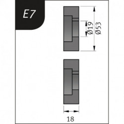 Rolki gnące Typ E7, 53 x 19 x 18 mm