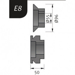 Rolki gnące Typ E8, 96 x 55 x 50 mm