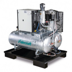 Stacjonarna sprężarka tłokowa z 2x 100-litrowymi zbiornikami sprężonego powietrza 703 / 2x100 / 10 KK