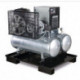 Stacjonarna sprężarka tłokowa z 2x 100-litrowymi zbiornikami sprężonego powietrza i osuszaczem chłodniczym 703 / 2x100 / 10K